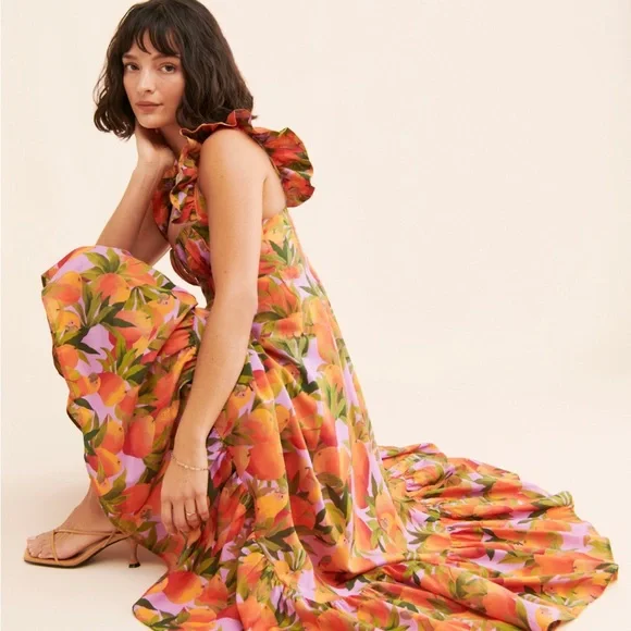 farm rio off white garden tiles maxi dress Off-White Garden Tiles Pants – FARM Rio